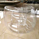 Hearth Grid Transparent Inflatable PVC Air Sofa Chair
