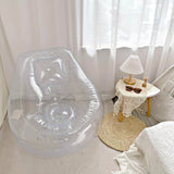 Hearth Grid Transparent Inflatable PVC Air Sofa Chair