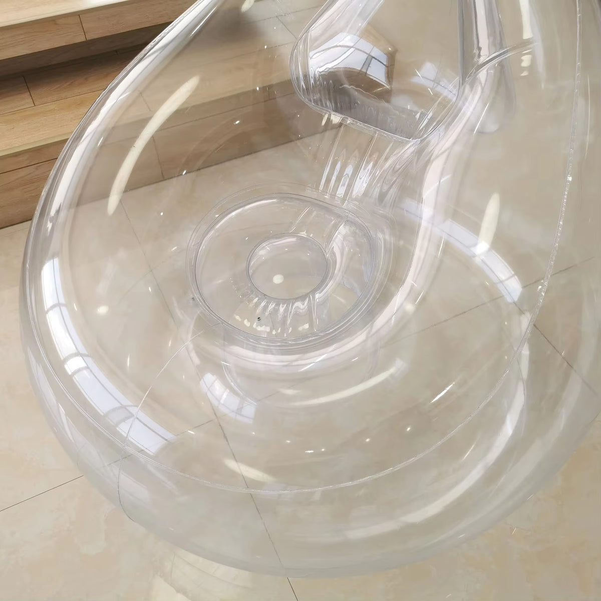 Hearth Grid Transparent Inflatable PVC Air Sofa Chair